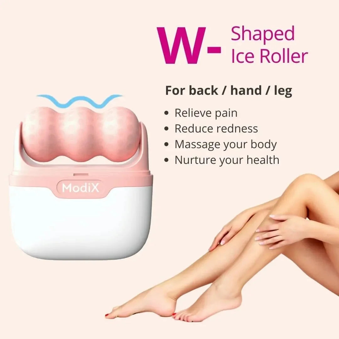 Travel Pink Ice Roller - Skin Care Tools Set
