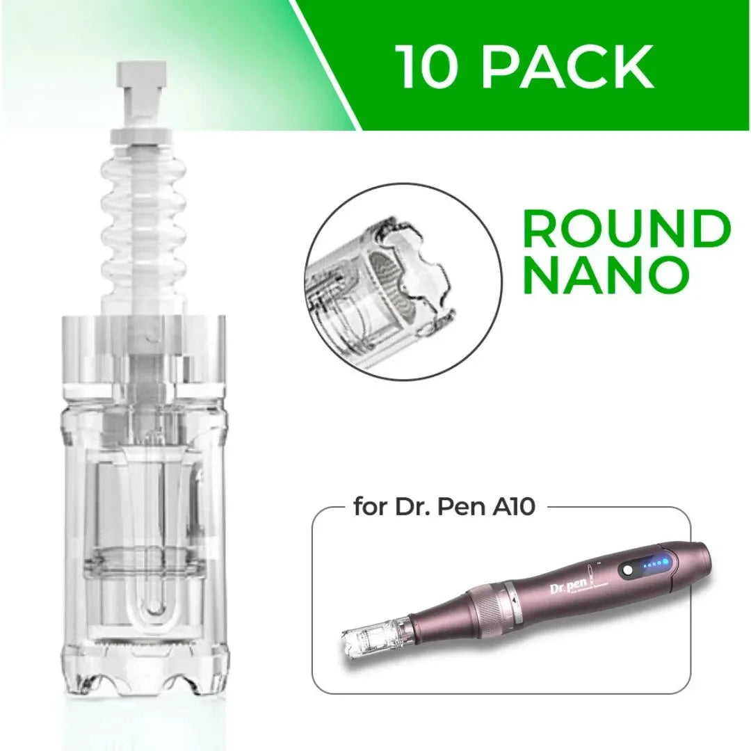 Dr. Pen A10 Cartridges Square Nano Pin Type - 10 Pack