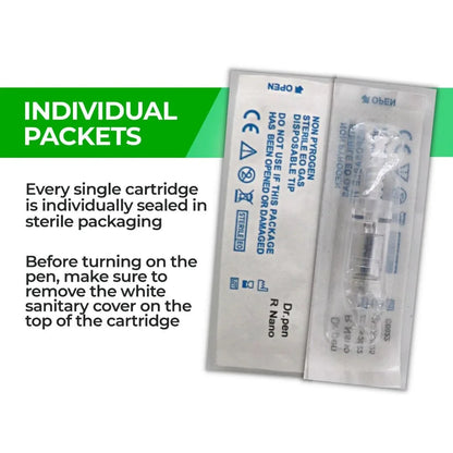Dr. Pen A10 Cartridges Square Nano Pin Type - 10 Pack
