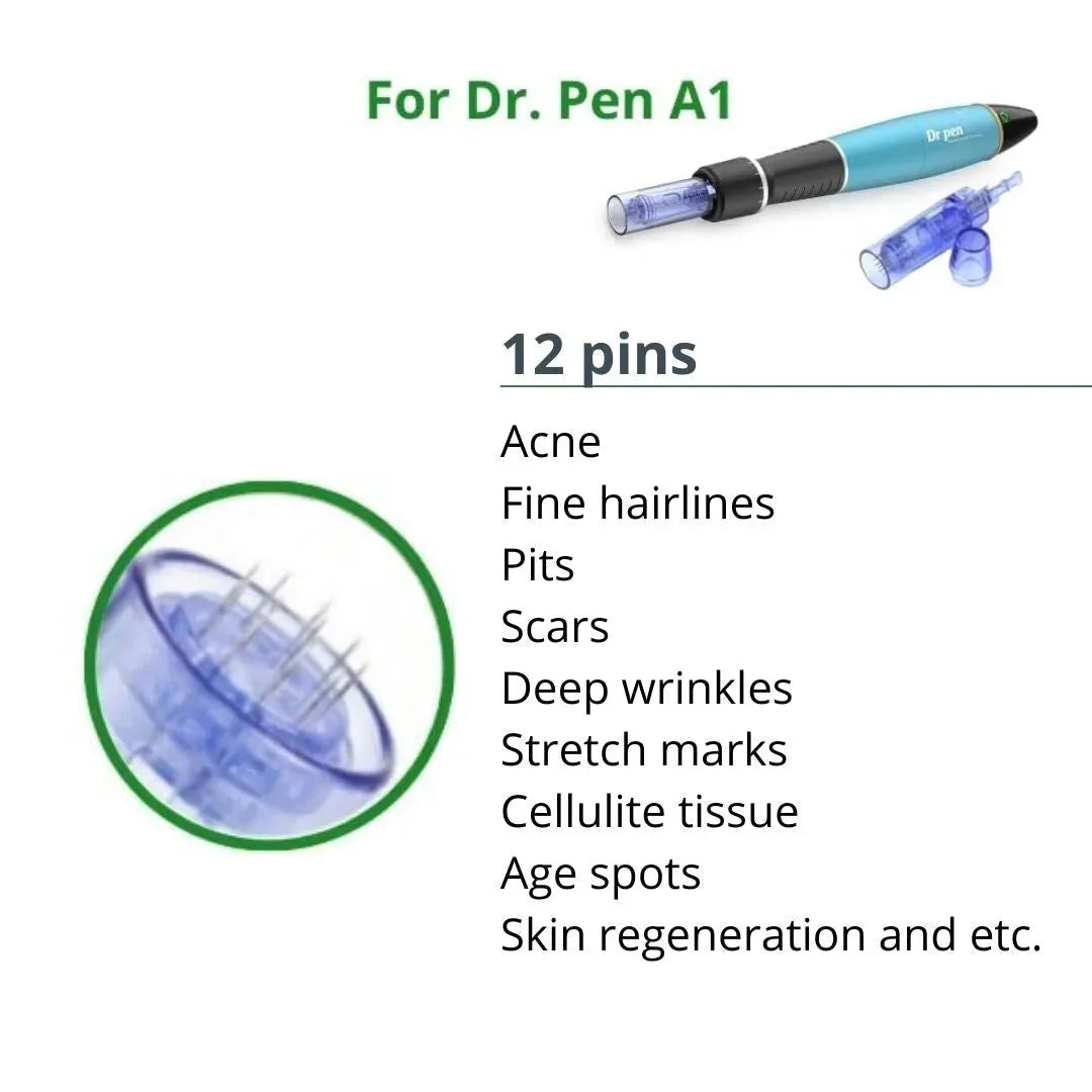 Dr. Pen A1 Cartridges 12 Pin - 10 Pack