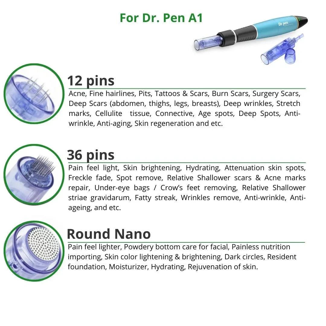 Dr. Pen A1 Cartridges 12 Pin - 10 Pack