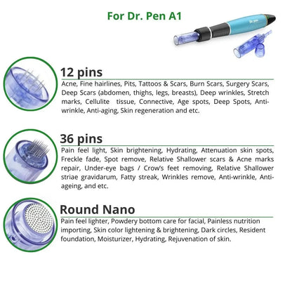 Dr. Pen A1 Cartridges 24 Pin - 10 Pack