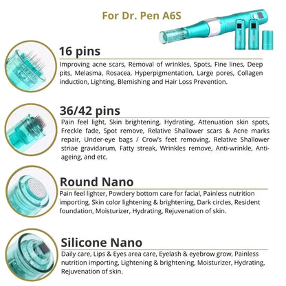 Dr. Pen A6S Cartridges 9 Pin - 10 Pack